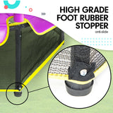 Kahuna 4.5ft Trampoline Round Free Safety Net Spring Pad Cover Mat Outdoor Blue Purple - Close-Up Angle