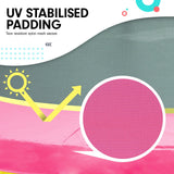 Kahuna 4.5ft Trampoline Round Free Safety Net Spring Pad Cover Mat Outdoor Green Pink - Front View