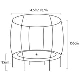 Kahuna 4.5ft Trampoline Round Free Safety Net Spring Pad Cover Mat Outdoor Green Pink - Extra Image