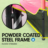 Kahuna 4.5ft Trampoline Round Free Safety Net Spring Pad Cover Mat Yellow Pink - Rear View