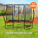 Kahuna 8ft X 11ft Outdoor Rectangular Orange Trampoline with Safety Enclosure. - Extra Image