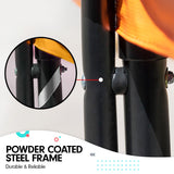 Kahuna 8ft X 11ft Outdoor Rectangular Orange Trampoline With Safety Enclosure And Basketball Hoop Set. - 45-Degree Angle