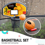Kahuna 8ft x 11ft Rectangular Trampoline Rainbow Free Safety Net Spring Pad Cover Mat Ladder - Extra Image