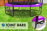 Kahuna Classic 6ft Trampoline Free Ladder Spring Mat Net Safety Pad Cover Round Enclosure Basketball Set - Purple - Close-Up Angle