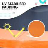 Kahuna 8ft Outdoor Orange Trampoline For Kids And Children Suited For Fitness Exercise Gymnastics With Safety Enclosure Basketball Hoop Set - 45-Degree Angle