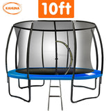 Kahuna 10ft Trampoline Free Ladder Spring Mat Net Safety Pad Cover Round Enclosure Blue - Side View