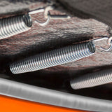 Kahuna 10ft Outdoor Trampoline Kids Children With Safety Enclosure Mat Pad Net Ladder Basketball Hoop Set - Orange - Rear View