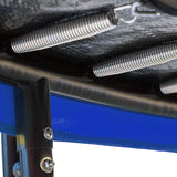 Kahuna 14ft Outdoor Trampoline Kids Children With Safety Enclosure Pad Mat Ladder Basketball Hoop Set - Blue - 45-Degree Angle