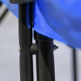 Kahuna 14ft Outdoor Trampoline Kids Children With Safety Enclosure Pad Mat Ladder Basketball Hoop Set - Blue - Close-Up Angle