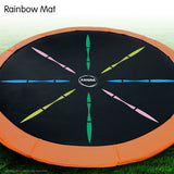 Kahuna 12ft Trampoline Replacement Spring Mat - Rainbow - Top-Down View