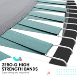 Kahuna 8ft Twister Springless Trampoline Round Free Safety Net Pad Mat with Basket Ball Set Orange - Close-Up Angle