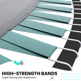 Kahuna 10ft Twister Springless Trampoline Safety Net Pad Mat Outdoor Orange - Close-Up Angle