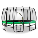 Kahuna Twister 12ft Springless Trampoline Outdoor Mat Pad Net Ladder with Basketball Set - Front View