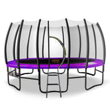 Kahuna Twister 12ft Springless Trampoline Outdoor Mat Pad Net Ladder with Basketball Set - Top-Down View