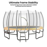 Kahuna Twister 12ft Springless Trampoline Outdoor Mat Pad Net Ladder with Basketball Set