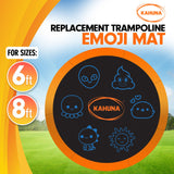 Kahuna 8ft Replacement Trampoline Jumping Mat - Emoji - Side View