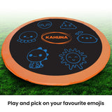 Kahuna 8ft Replacement Trampoline Jumping Mat - Emoji - Top-Down View