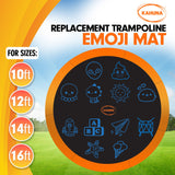 Kahuna 12ft Replacement Trampoline Jumping Mat - Emoji - Front View