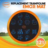Kahuna 12ft Replacement Trampoline Jumping Mat - Emoji - Side View