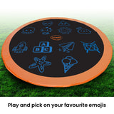 Kahuna 14ft Replacement Trampoline Jumping Mat - Emoji - Top-Down View
