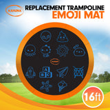 Kahuna 16ft Replacement Trampoline Jumping Mat - Emoji - Side View