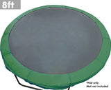 Kahuna 8ft Trampoline Replacement Spring Pad Round Cover - Green - Front View