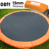 Kahuna 8ft Trampoline Replacement Pad Round - Orange - Front View