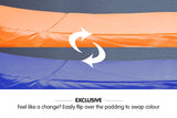 Kahuna 10ft Trampoline Reversible Replacement Pad Round - Orange/Blue - Side View