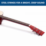 Karrera 41in Acoustic Wooden Guitar String Music Instrument