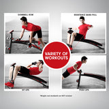 Powertrain Adjustable FID Home Gym Bench with Preacher Curl Pad - Side View