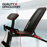 Powertrain Adjustable FID Home Gym Bench with Preacher Curl Pad - Close-Up Angle