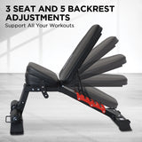 Powertrain Home Gym Adjustable Dumbbell Bench - Top-Down View
