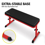 Powertrain Height-Adjustable Exercise Home Gym Flat Weight Bench - Close-Up Angle