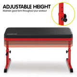 Powertrain Height-Adjustable Exercise Home Gym Flat Weight Bench - Low Angle