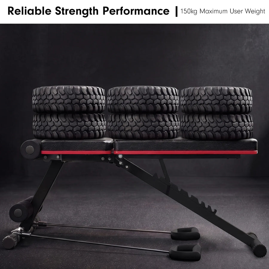 Powertrain Adjustable Weight Bench with Incline Decline And 7 Backrest Positions