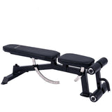 Powertrain Multi Workout Bench with Transport Wheels and Adjustable Backrest - Front View