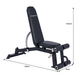Powertrain Multi Workout Bench with Transport Wheels and Adjustable Backrest - Side View