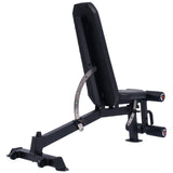 Powertrain Multi Workout Bench with Transport Wheels and Adjustable Backrest - 45-Degree Angle