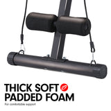 Powertrain Adjustable Incline Decline Exercise Bench Resistance Bands - Rear View