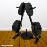 Powertrain Weight Plates Storage Home Gym Rack - Close-Up Angle