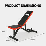 Powertrain Adjustable Incline Decline Home Gym Bench - Top-Down View