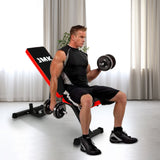 Powertrain Adjustable Incline Decline Home Gym Bench - Rear View
