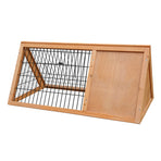 Furtastic Triangle Wooden Rabbit Hutch Outdoor A-Frame Bunny Cage Small Animal Enclosure Fir Wood Pet House