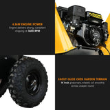 Ducar 70p 3600 Rpm Yellow Black Wood Chipper Shredder Mulcher Grinder Recoil & Electrical Starting System 100mm Capacity Ohv 4-stroke Engine 212cc Unleaded Petrol - Low Angle