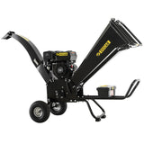 Ducar K70 7HP Wood Chipper Shredder Mulcher Grinder Petrol in Black - Top-Down View