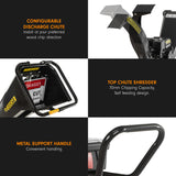 Ducar K70 7HP Wood Chipper Shredder Mulcher Grinder Petrol in Black - Rear View