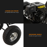 Ducar K70 7HP Wood Chipper Shredder Mulcher Grinder Petrol in Black - Close-Up Angle