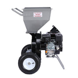 Ducar Wood Chipper Shredder Mulcher Garden 8hp Petrol Motor Upright Grinder - Silver - 45-Degree Angle