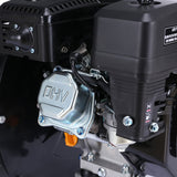 Ducar Wood Chipper Shredder Mulcher Garden 8hp Petrol Motor Upright Grinder - Silver - Low Angle