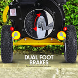 Ducar Wood Chipper Shredder Mulcher Garden 8hp Petrol Motor Upright Grinder - Yellow - 45-Degree Angle